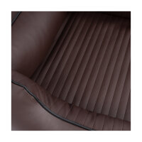 Knuffelwuff orthopädisches Hundebett aus Kunstleder Lovelock M-L 85 x 63cm Braun