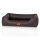 Knuffelwuff orthopädisches Hundebett aus Kunstleder Lovelock M-L 85 x 63cm Braun