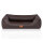 Knuffelwuff orthopädisches Hundebett aus Kunstleder Lovelock M-L 85 x 63cm Braun