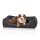 Knuffelwuff orthopädisches Hundebett aus Kunstleder Lovelock M-L 85 x 63cm Schwarz