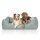 Knuffelwuff Orthopädisches Hundebett Luisa aus Velours mit feinem Handwebcharakter Sunshine Edition XXL 120 x 85cm Petrol