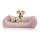 Knuffelwuff orthopädisches Hundebett Oliver aus pflegeleichtem Easy Clean Stoff in Wildlederoptik XXL Rosa