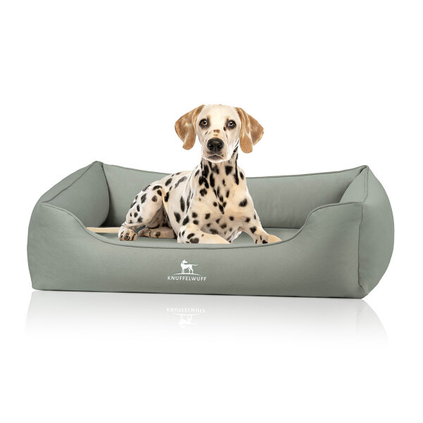 Knuffelwuff orthopädisches Hundebett Oliver aus pflegeleichtem Easy Clean Stoff in Wildlederoptik XXL Mint