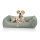 Knuffelwuff orthopädisches Hundebett Oliver aus pflegeleichtem Easy Clean Stoff in Wildlederoptik XXL Mint