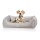 Knuffelwuff orthopädisches Hundebett Oliver aus pflegeleichtem Easy Clean Stoff in Wildlederoptik XXL Grau