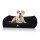 Knuffelwuff orthopädisches Hundebett Oliver aus pflegeleichtem Easy Clean Stoff in Wildlederoptik XL Schwarz