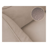 Knuffelwuff orthopädisches Hundebett Oliver aus pflegeleichtem Easy Clean Stoff in Wildlederoptik XL Hellbraun