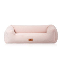 Knuffelwuff orthopädisches Hundebett mit kuschelig weichem Kaninchen Fellimitat Schnuffelupagus XXL Rosa