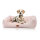 Knuffelwuff orthopädisches Hundebett mit kuschelig weichem Kaninchen Fellimitat Schnuffelupagus XXL Rosa