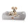 Knuffelwuff orthopädisches Hundebett mit kuschelig weichem Kaninchen Fellimitat Schnuffelupagus XL Grau