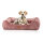 Knuffelwuff orthopädisches Hundebett Sedona aus kuschelig weichem Breitcord S Rosa