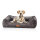 Knuffelwuff orthopädisches Hundebett Sedona aus kuschelig weichem Breitcord S Grau