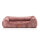 Knuffelwuff orthopädisches Hundebett Sedona aus kuschelig weichem Breitcord M-L Rosa