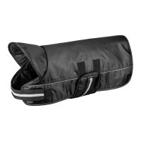 Knuffelwuff Hundemantel Funktionstextil reflektierend mit Kragen 55cm Schwarz