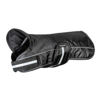 Knuffelwuff Hundemantel Funktionstextil reflektierend mit Kragen 30cm Schwarz
