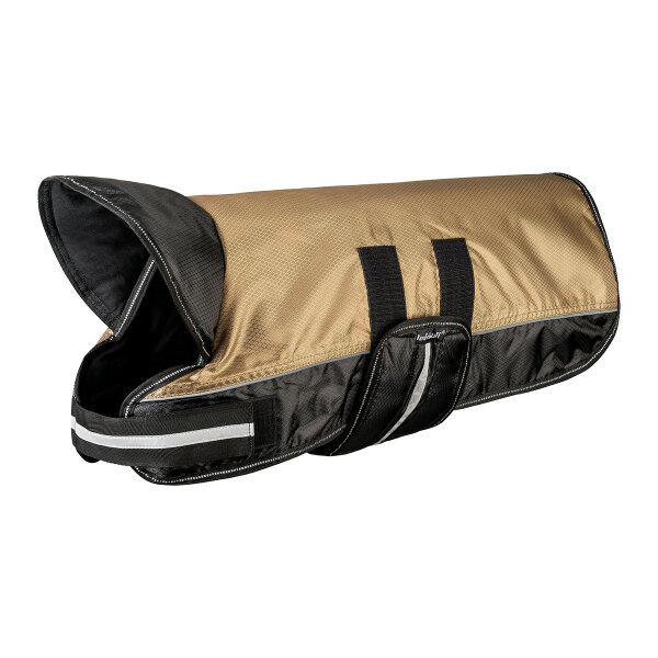 Knuffelwuff Hundemantel Funktionstextil reflektierend mit Kragen 60cm Braun