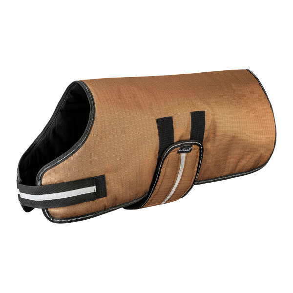 Knuffelwuff Hundemantel Funktionstextil reflektierend 50cm Braun