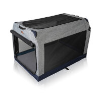 Knuffelwuff faltbare Hundebox Transportbox Denali mit Aluminiumgestell XL 91x61x58cm