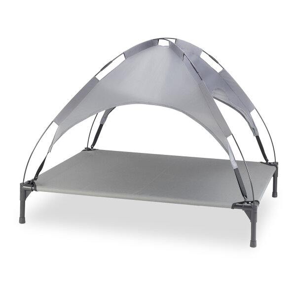 Knuffelwuff Hundeliege In und Outdoor mit Sonnenschutz Dach XL 105x86x85cm