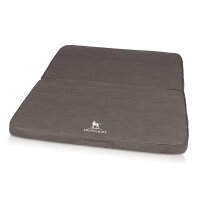 Faltbare Reisematte Orthopädisch Roanoke aus Laser gestepptem Kunstleder 140 x 120cm Braungrau