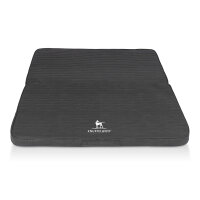 Faltbare Reisematte Orthopädisch Roanoke aus Laser gestepptem Kunstleder 140 x 120cm Schwarz