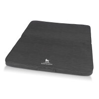 Faltbare Reisematte Orthopädisch Roanoke aus Laser gestepptem Kunstleder 140 x 120cm Schwarz