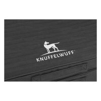 Faltbare Reisematte Orthopädisch Roanoke aus Laser gestepptem Kunstleder 140 x 120cm Schwarz