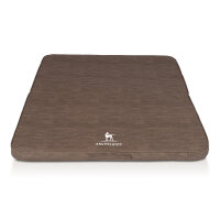 Faltbare Reisematte Orthopädisch Roanoke aus Laser gestepptem Kunstleder 120 x 100cm Braun