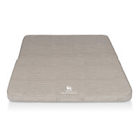 Faltbare Reisematte Orthopädisch Roanoke aus Laser gestepptem Kunstleder 100 x 80cm Grau