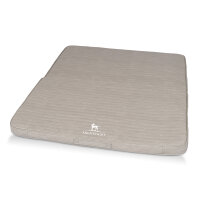 Faltbare Reisematte Orthopädisch Roanoke aus Laser gestepptem Kunstleder 100 x 80cm Grau