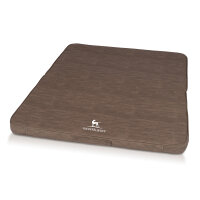 Faltbare Reisematte Orthopädisch Roanoke aus Laser gestepptem Kunstleder 100 x 80cm Braun