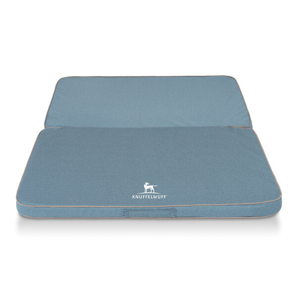 Faltbare Reisematte Orthopädisch Tacoma aus Velours mit Handwebcharakter 140 x 120cm Hellblau