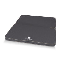 Faltbare Reisematte Orthopädisch Tacoma aus Velours mit Handwebcharakter 140 x 120cm Anthrazit