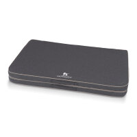 Faltbare Reisematte Orthopädisch Tacoma aus Velours mit Handwebcharakter 140 x 120cm Anthrazit
