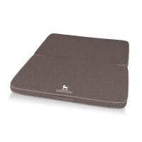 Faltbare Reisematte Orthopädisch Tacoma aus Velours mit Handwebcharakter 100 x 80cm Graubraun