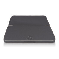 Faltbare Reisematte Orthopädisch Tacoma aus Velours mit Handwebcharakter 100 x 80cm Anthrazit