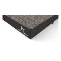 Knuffelwuff orthopädische Hundematte Ellenie aus Teddymaterial und Velours 120 x 72cm Grau