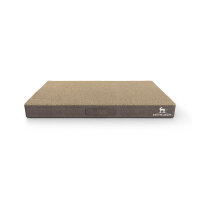 Knuffelwuff orthopädische Hundematte Ellenie aus Teddymaterial und Velours 100 x 65cm Beige