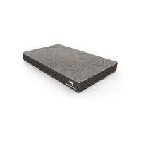 Knuffelwuff orthopädische Hundematte Ellenie aus Teddymaterial und Velours 79 x 60cm Grau