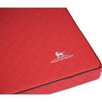 Knuffelwuff Orthopädische Hundematte Juna aus laser-gestepptem Kunstleder Übergröße XXXL 136x84cm Rot