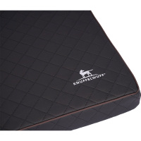Knuffelwuff Orthopädische Hundematte Juna aus laser-gestepptem Kunstleder Übergröße XXXL 136x84cm Schwarz
