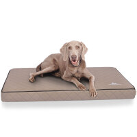 Knuffelwuff Orthopädische Hundematte Juna aus laser-gestepptem Kunstleder XXL 110x66cm Grau