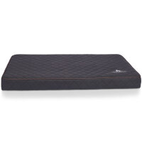 Knuffelwuff Orthopädische Hundematte Juna aus laser-gestepptem Kunstleder XXL 110x66cm Schwarz