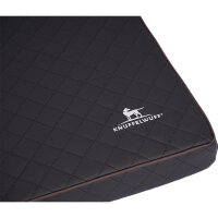 Knuffelwuff Orthopädische Hundematte Juna aus laser-gestepptem Kunstleder XXL 110x66cm Schwarz