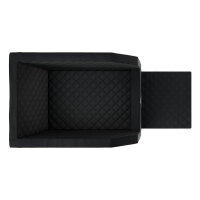 Knuffelwuff Cargo Hunde Auto Transportbox Sicherheit für den Hund und Sitzschutz für den Rücksitz Größe 3 - 60 x 105 x 50cm Schwarz