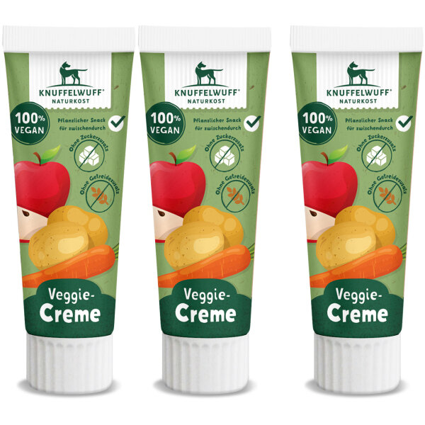 Knuffelwuff Tuben Snack Veggiecreme 3 Stück