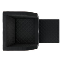 Knuffelwuff Cargo Hunde Auto Transportbox Sicherheit für den Hund und Sitzschutz für den Vordersitz Größe 2 - 45 x 45 x 30cm Schwarz