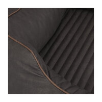 Knuffelwuff Orthopädisches Hundebett Tampa aus laser-gestepptem Kunstleder S 70 x 50cm Schwarz