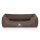 Knuffelwuff Orthopädisches Hundebett Tampa aus laser-gestepptem Kunstleder S 70 x 50cm Braungrau