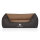 Knuffelwuff Orthopädisches Hundebett Outback aus laser-gestepptem Kunstleder S 70 x 50cm Schwarz/Cappuccino